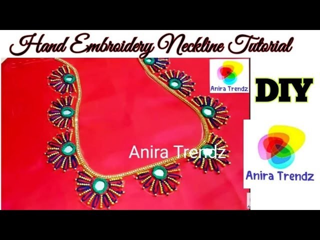 Hand Embroidery on Stitched. Unstitched Blouse Tutorial - Mirror work