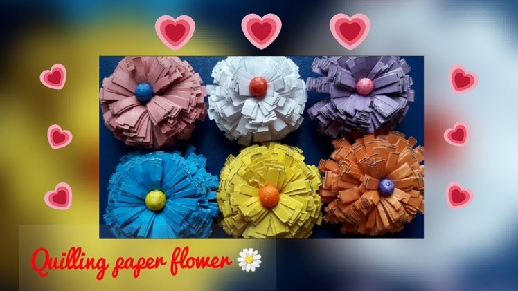 How to make a sweet quilling paper flower. ????