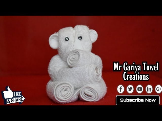 How to make - Kola,Teddy Bear | towel art | Origami | Towel Folding | Tutorial