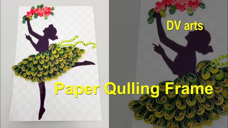 How to make quilling wall frame.wall decoration frame with paper quilling