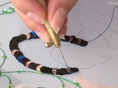 Luneville Embroidery Tutorial. Professional. Lesson 7