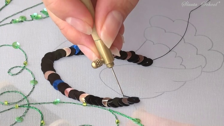 Luneville Embroidery Tutorial. Professional. Lesson 7