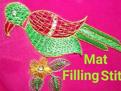 Mat Filling Stitch | Aari Maggam Works | Tutorial -36