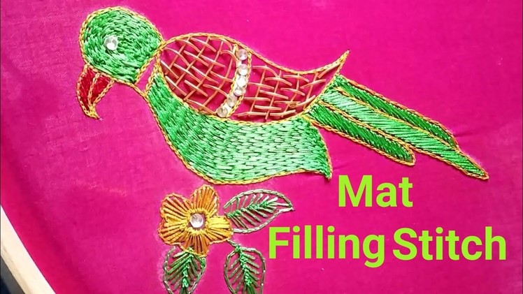 Mat Filling Stitch | Aari Maggam Works | Tutorial -36