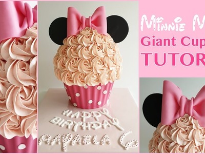 MINNIE MOUSE GIANT CUPCAKE TUTORIAL | Abbyliciousz The Cake Boutique