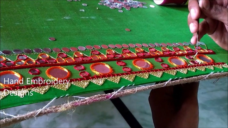 Mirror work blouses tutorial, blouse designs for pattu sarees,simple blouse designs with thread work