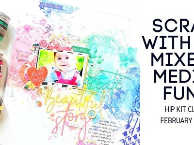 Mixed Media Scrapbooking- Prima Paints & More! Hip Kit Club Feb 2019**