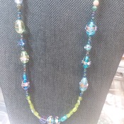 Painted Glass beads Necklace 152429