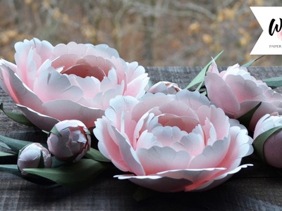 Paper Flower Tutorial - Ball Peony with Buds