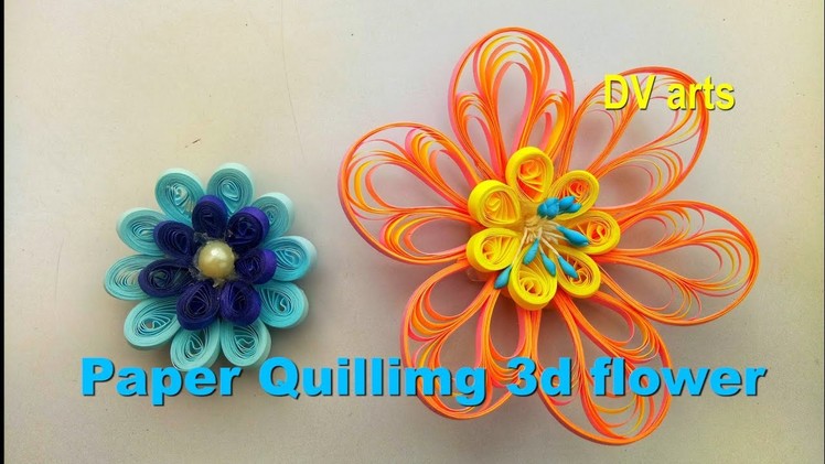 Paper quilling 3d flower