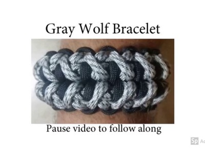 Paracord Gray Wolf Bracelet Tutorial