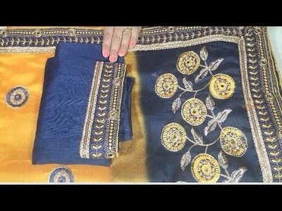 Patch work saree blouse design Patchwork back neck saree blouse design