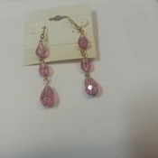 Pink dangle earrings   115241