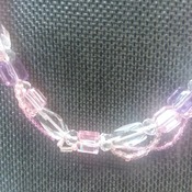Pretty pink and crystal necklace 150131