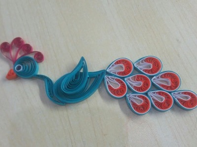 Quilling peacock tutorial | RJ pepper peacock handmade decotion