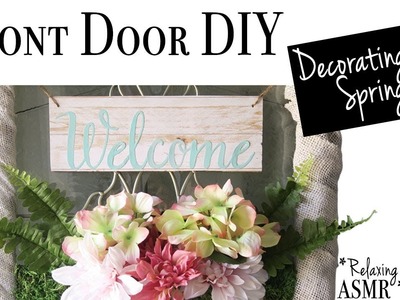 Spring Front Door Decor DIY ~ $5 Goodwill Challenge ~ Relaxing DIY ASMR