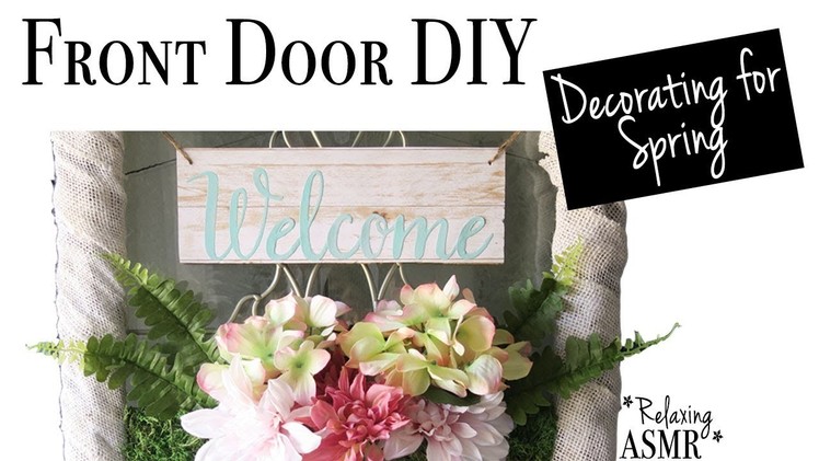 Spring Front Door Decor DIY ~ $5 Goodwill Challenge ~ Relaxing DIY ASMR