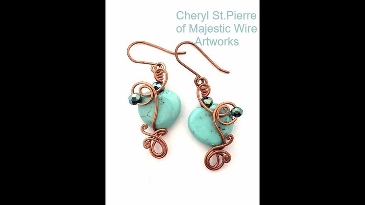 Wire Wrap Tutorial ~ Jeweled Double Loop Fancy Swirl Earrings