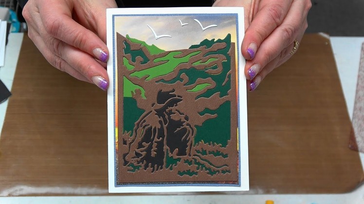 #289 Learn Easy Paper Piecing , Using the Negative of a Die Cut & Heat Embossing with "Stacey Tape"