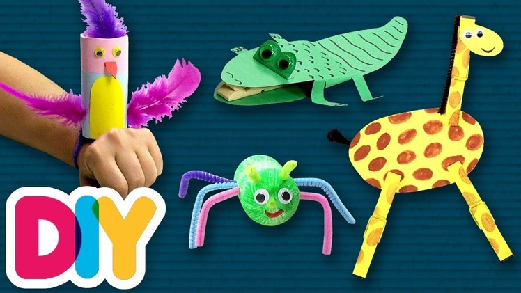 4 Easy JUNGLE ANIMALS Crafts you can do with your kid ???? Fast-n-Easy | DIY Arts & Crafts for Kids
