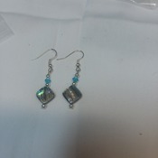 Abalone stone earrings  114921