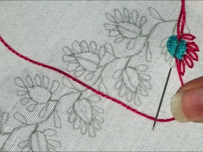 Basic Hand Embroidery,Amazing Border Line Embroidery,Easy Embroidery Sewing Hack