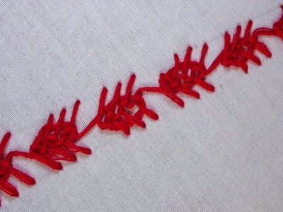 Basic hand embroidery tutorial| border line embroidery