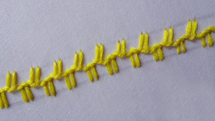 Basic hand embroidery tutorial |buttonhole stitch variation