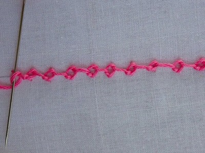 Basic hand embroidery tutorial: knotted chain stitch| hand embroidery for beginner