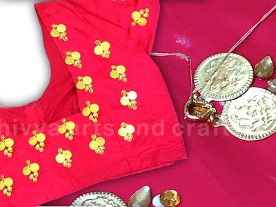 Beautiful hand embroidery on stitched blouse | normal stitching same like aari designs | diy | #217