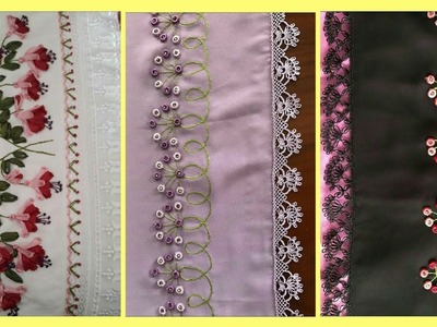 Beautiful hand work border embroidery designs