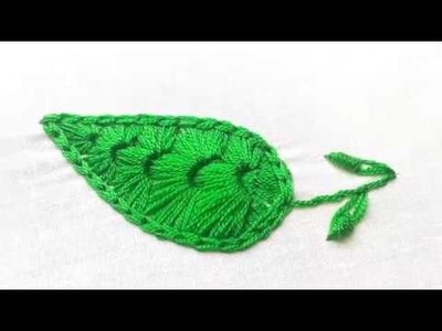 Beautiful Leaf Design | Hand Embroidery Leaf Design tutorial