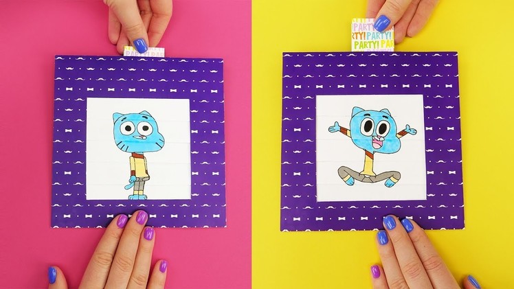 EASY ANIMATED CARD YOU HAVEN'T TRY YET | Amazing World Of Gumball Funny Thing Making