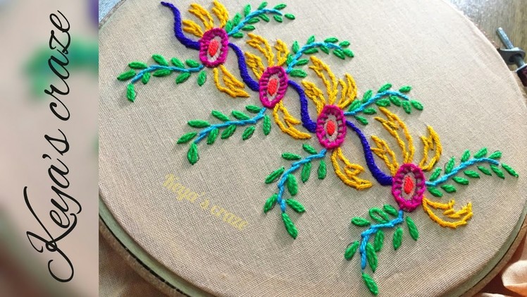 Hand embroidery 2019 | Borderline hand embroidery design 2019 | Keya's Craze