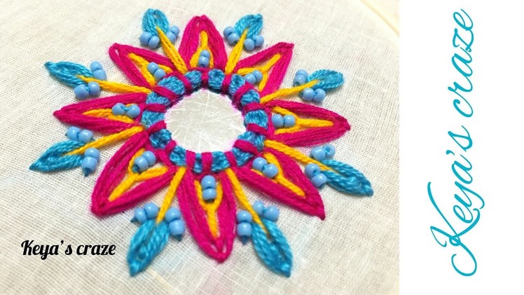 Hand embroidery 2019 | New Mirror embroidery design by keya's craze