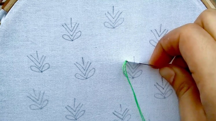 Hand embroidery  all over design with brazilian stitch