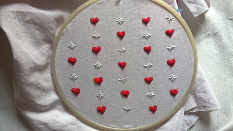Hand embroidery. All over embroidery design for frocks and dresses.