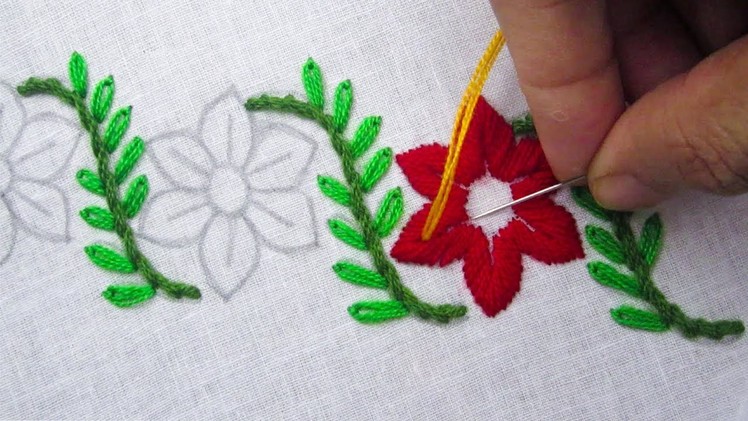 Hand Embroidery, Amazing Border Line Embroidery, Nakshi Kantha Border Design