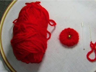 Hand Embroidery:Amazing trick wow easy flower embroidery trick with finger ,sewing hack.