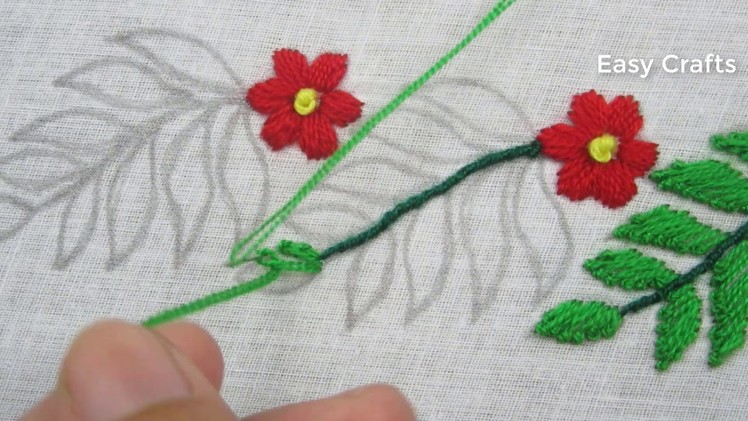 Hand embroidery,Border line design tutorial 9