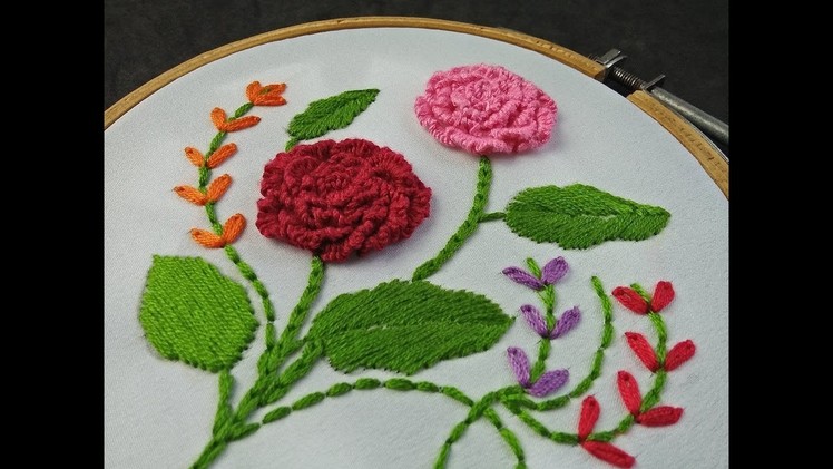Hand Embroidery | Brazilian Rose Embroidery | Brazilian Embroidery Tutorial For Beginners