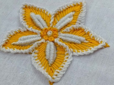 Hand embroidery  button hole stitch design