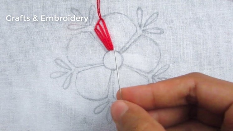 Hand Embroidery, Button Hole Stitch Flower Embroidery