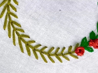 Hand embroidery cushion cover , plow cover design .