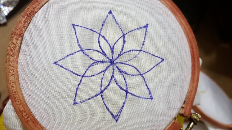 Hand embroidery easy flower embroidery work design