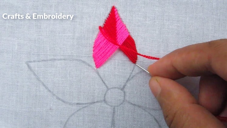 Hand Embroidery, Easy Flower Embroidery Tutorial, Simple Flower Design