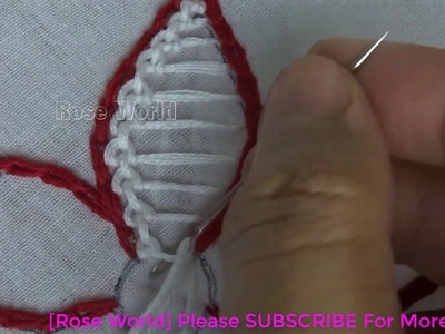 Hand embroidery easy flower embroidery | Raised chain Stitch|chain stitch