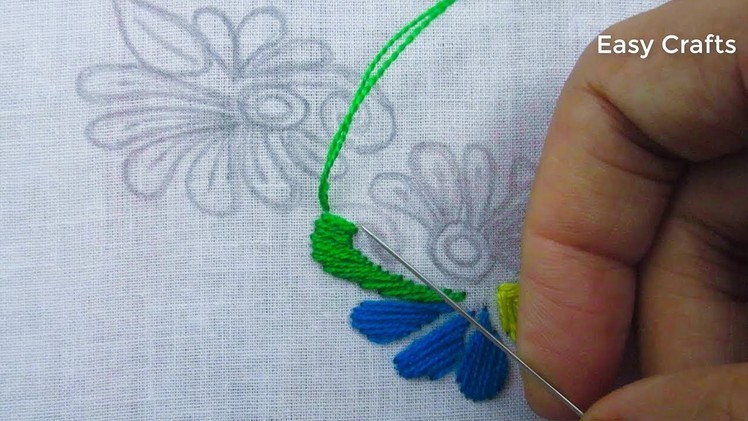 Hand embroidery,Easy nakshi kantha border line embroidery design tutorial