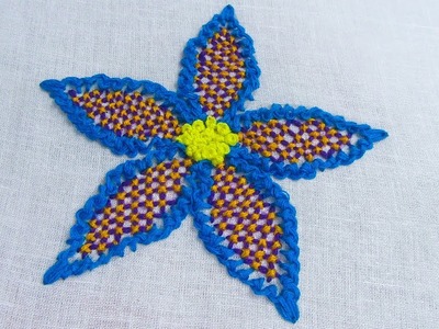 Hand embroidery,fancy flower embroidery design tutorial