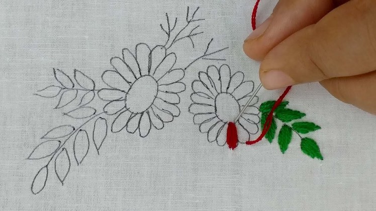 Hand Embroidery Flower Design Tutorial